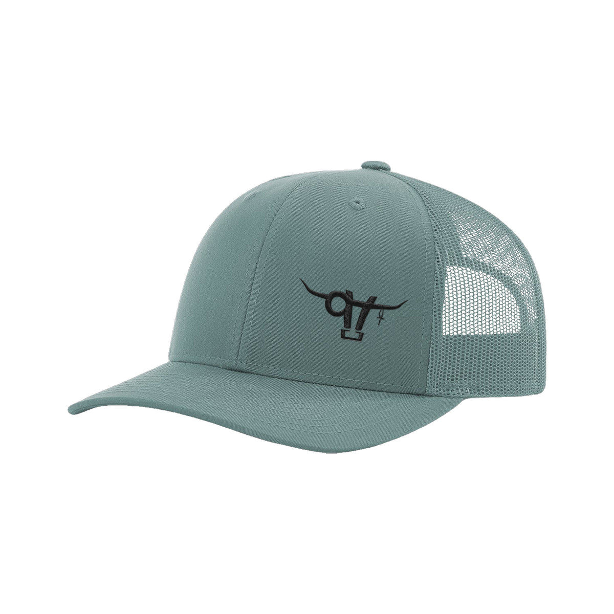 SwingN9T Bull Richardson 112 Hat / Smoke Blue / Black / angle on white
