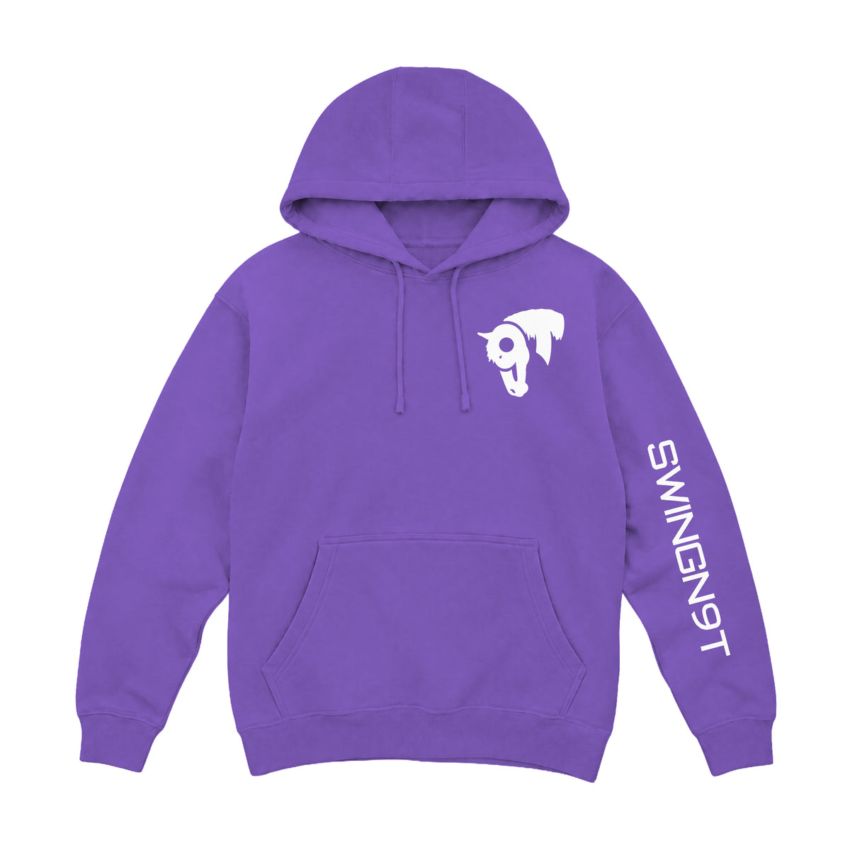Welder Hoodie / Purple / front on white