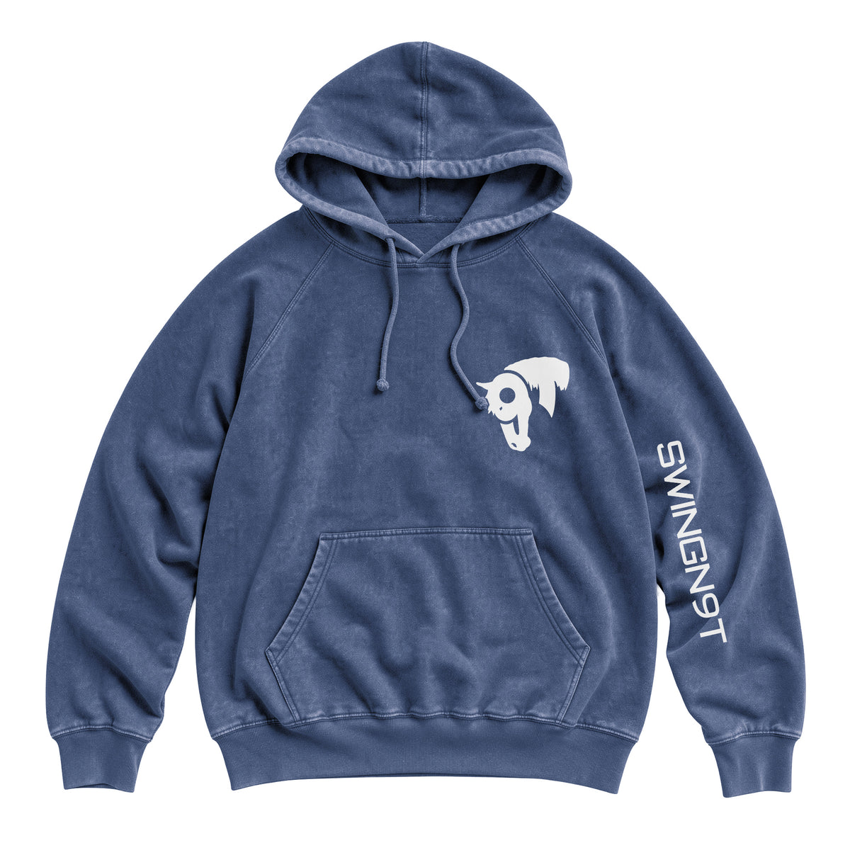 Welder Hoodie / Vintage Denim / front on white