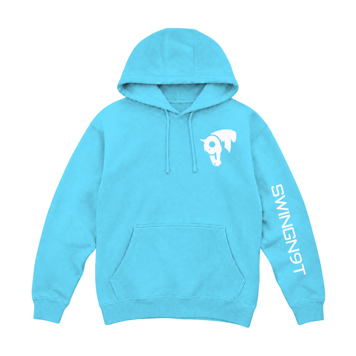 Welder Hoodie / Ocean Blue / front on white