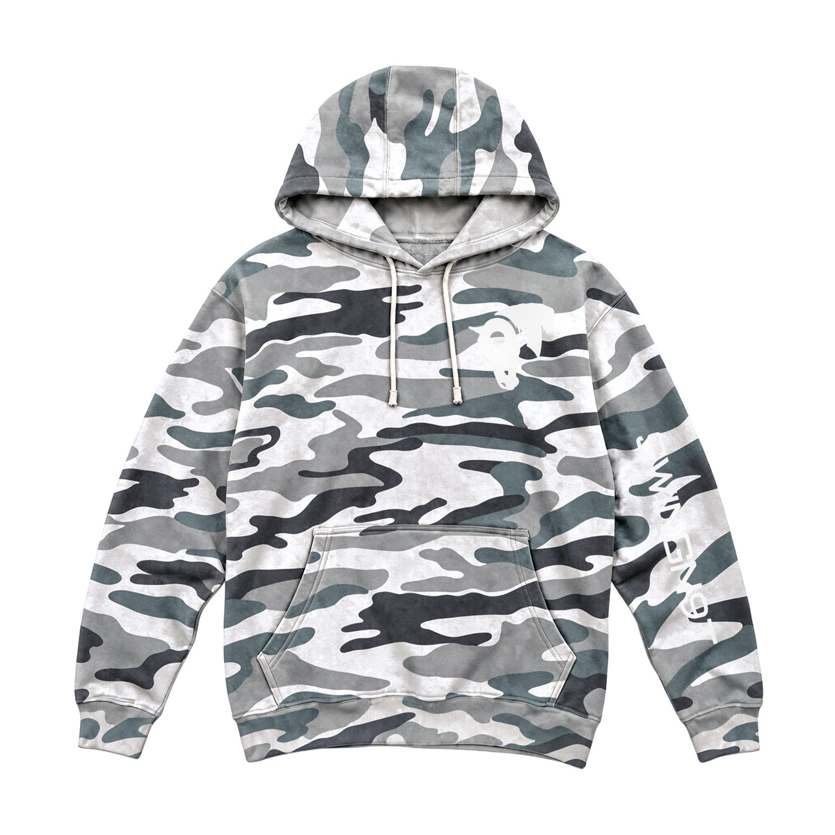 Welder Hoodie / Sage Camo / front on white