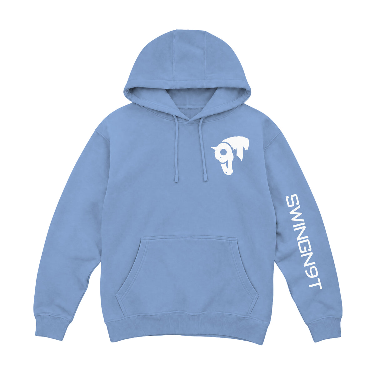 Welder Hoodie / Colony Blue / front on white