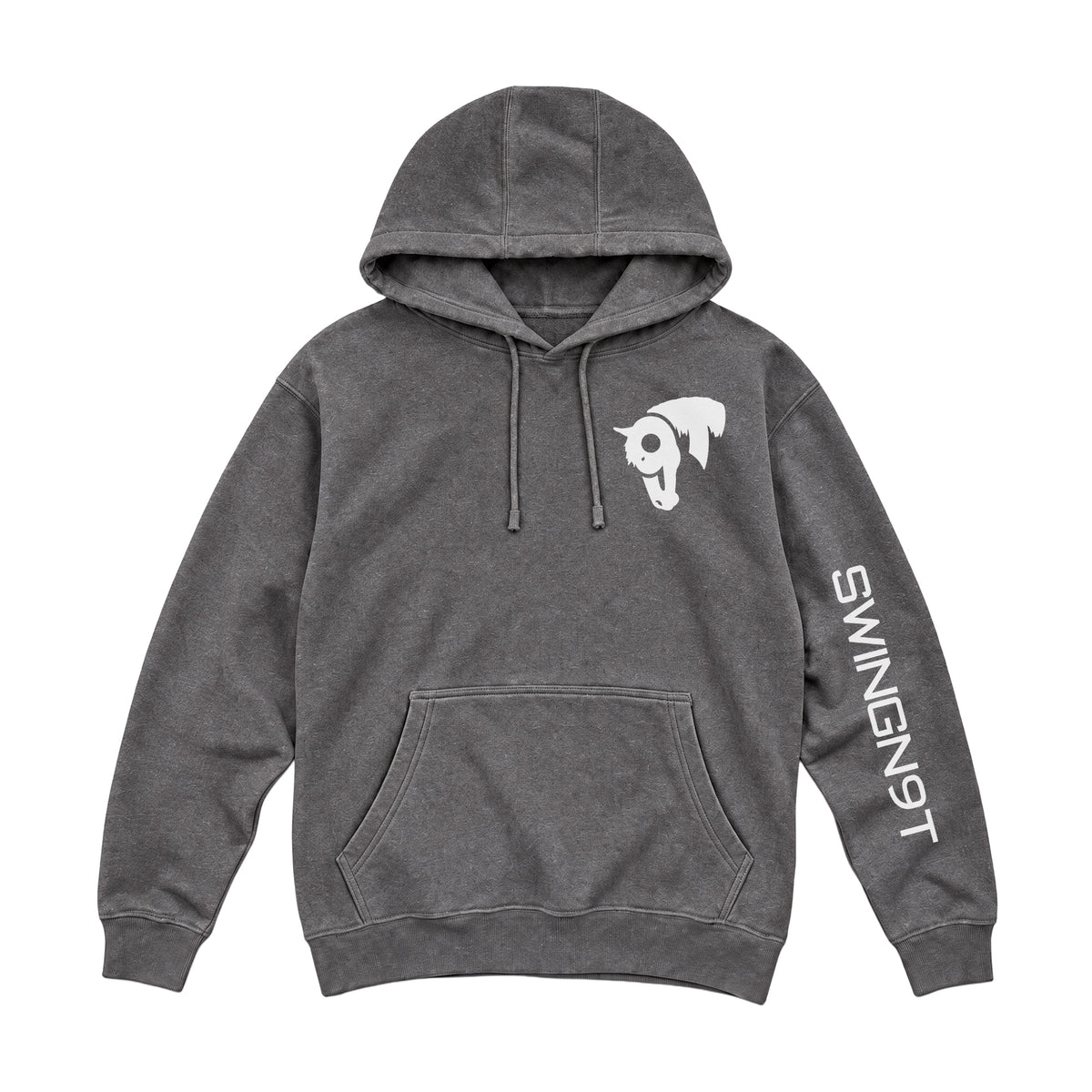Welder Hoodie / Charcoal Heather / front on white