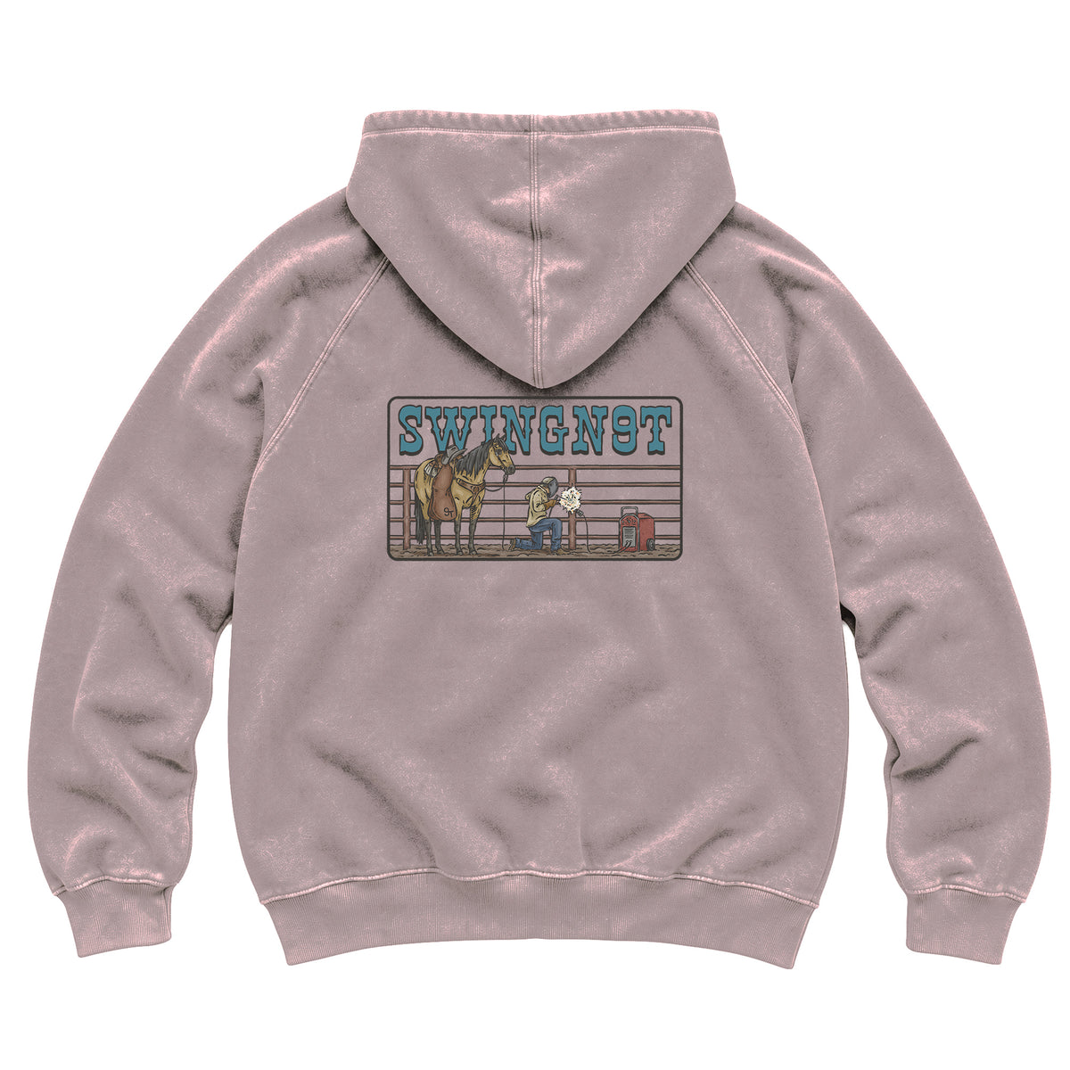 Welder Hoodie / Vintage Zinc / back on white
