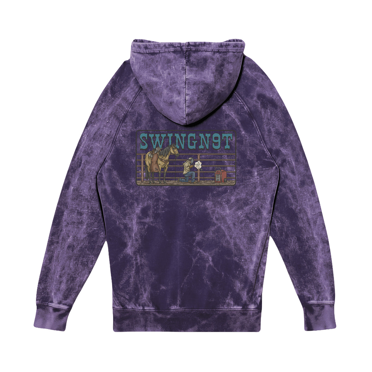 Welder Hoodie / Cloud Purple / back on white