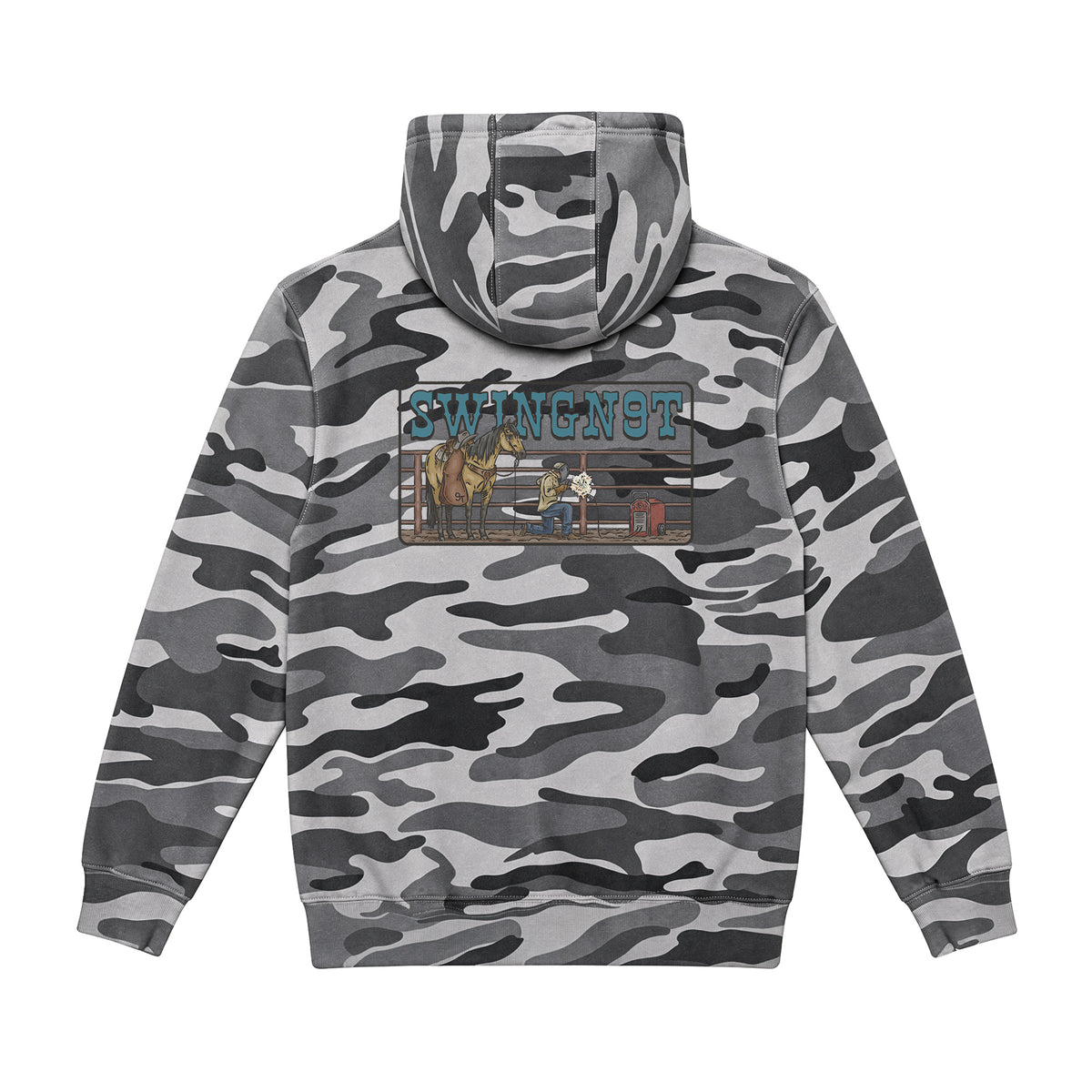Welder Hoodie / Slate Camo / back on white