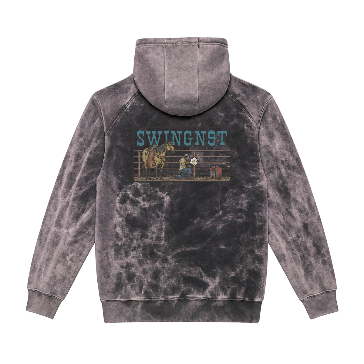 Welder Hoodie / Cloud Black / back on white