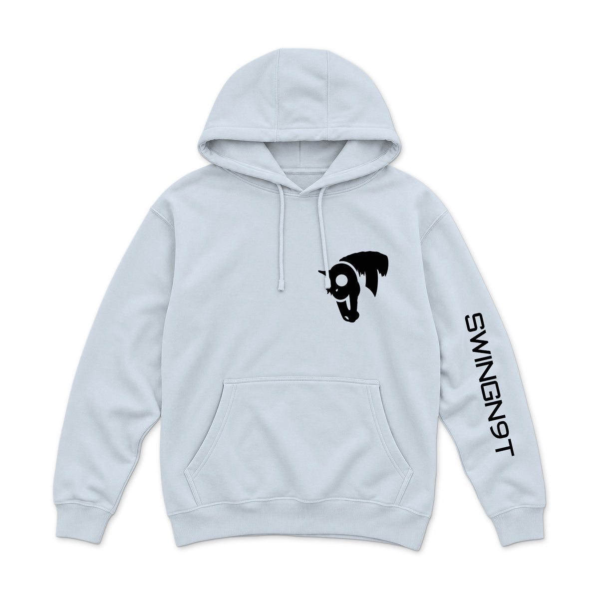 Welder Hoodie — White — front view on white