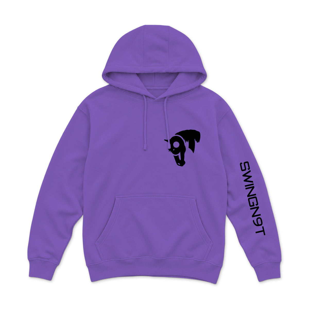 Fear No Valley Hoodie / Purple / front on white