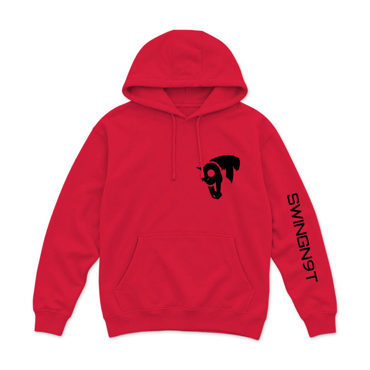 Fear No Valley Hoodie / Cardinal / front on white