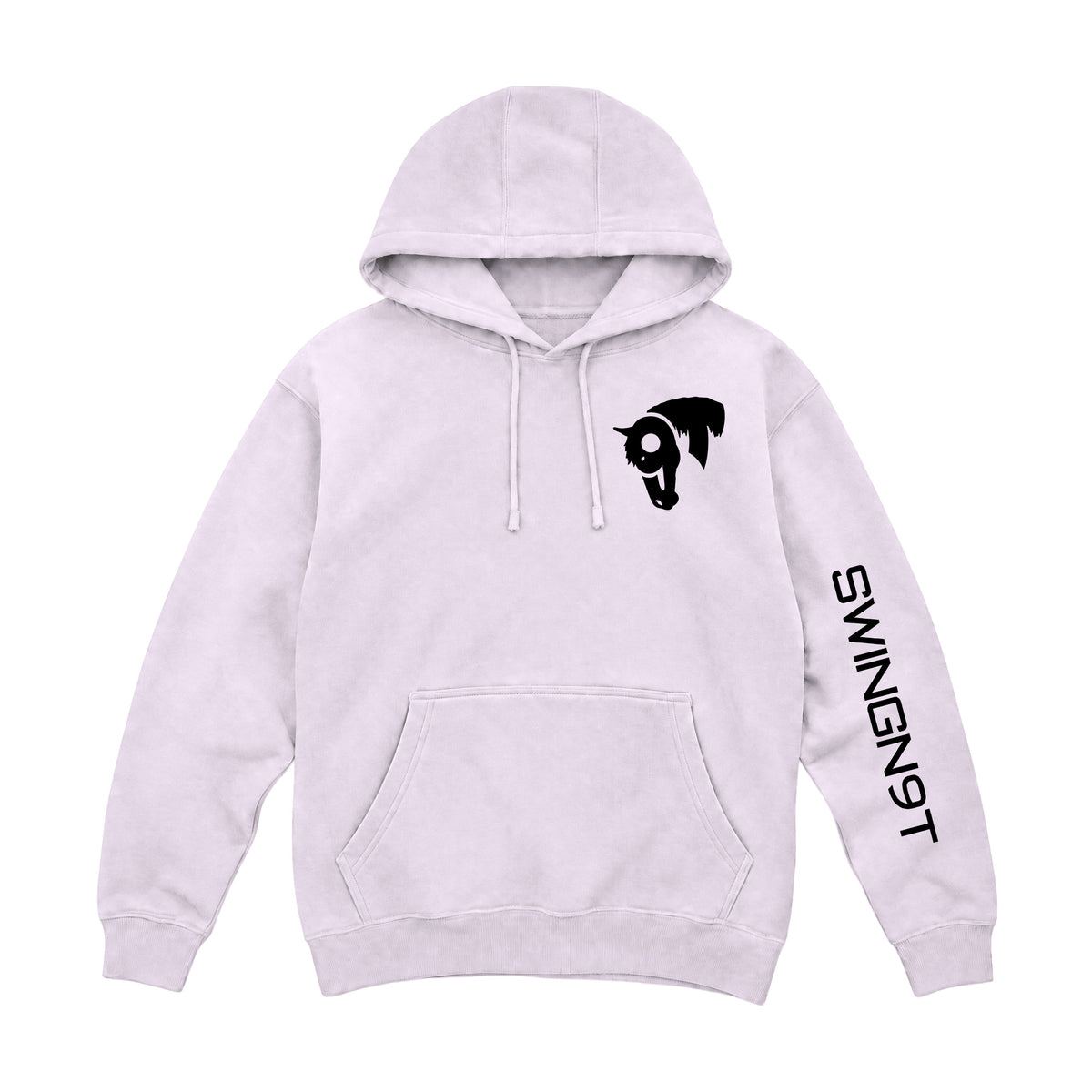 Fear No Valley Hoodie / Lilac / front on white