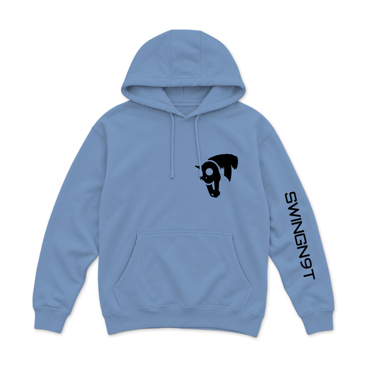 Fear No Valley Hoodie / Colony Blue / front on white