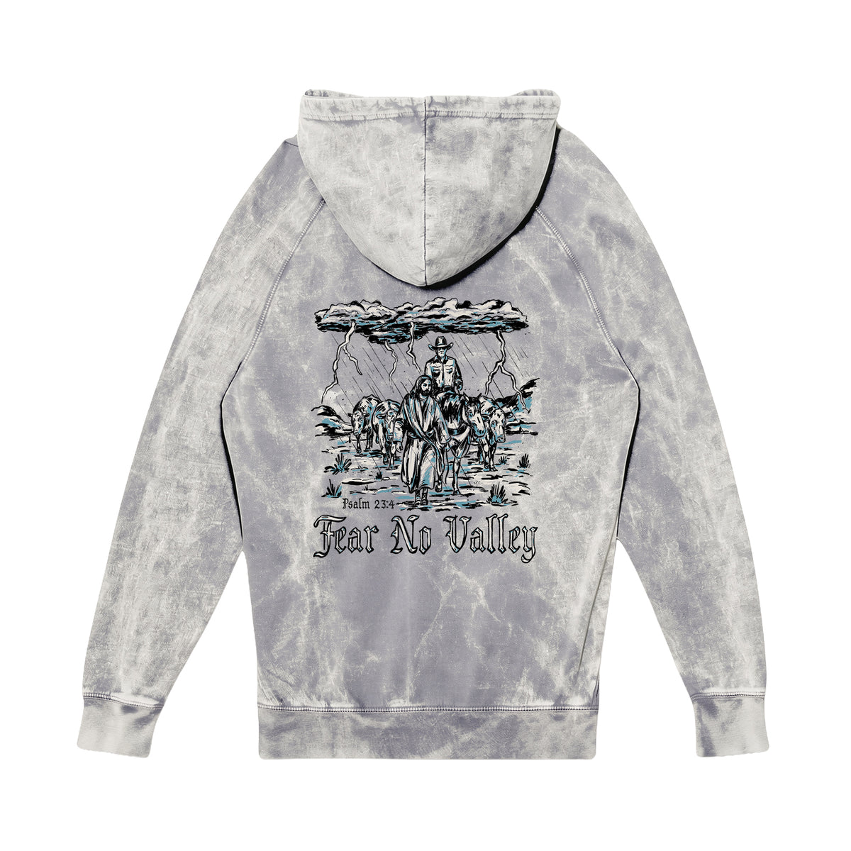 Fear No Valley Hoodie / Cloud Rock / back on white