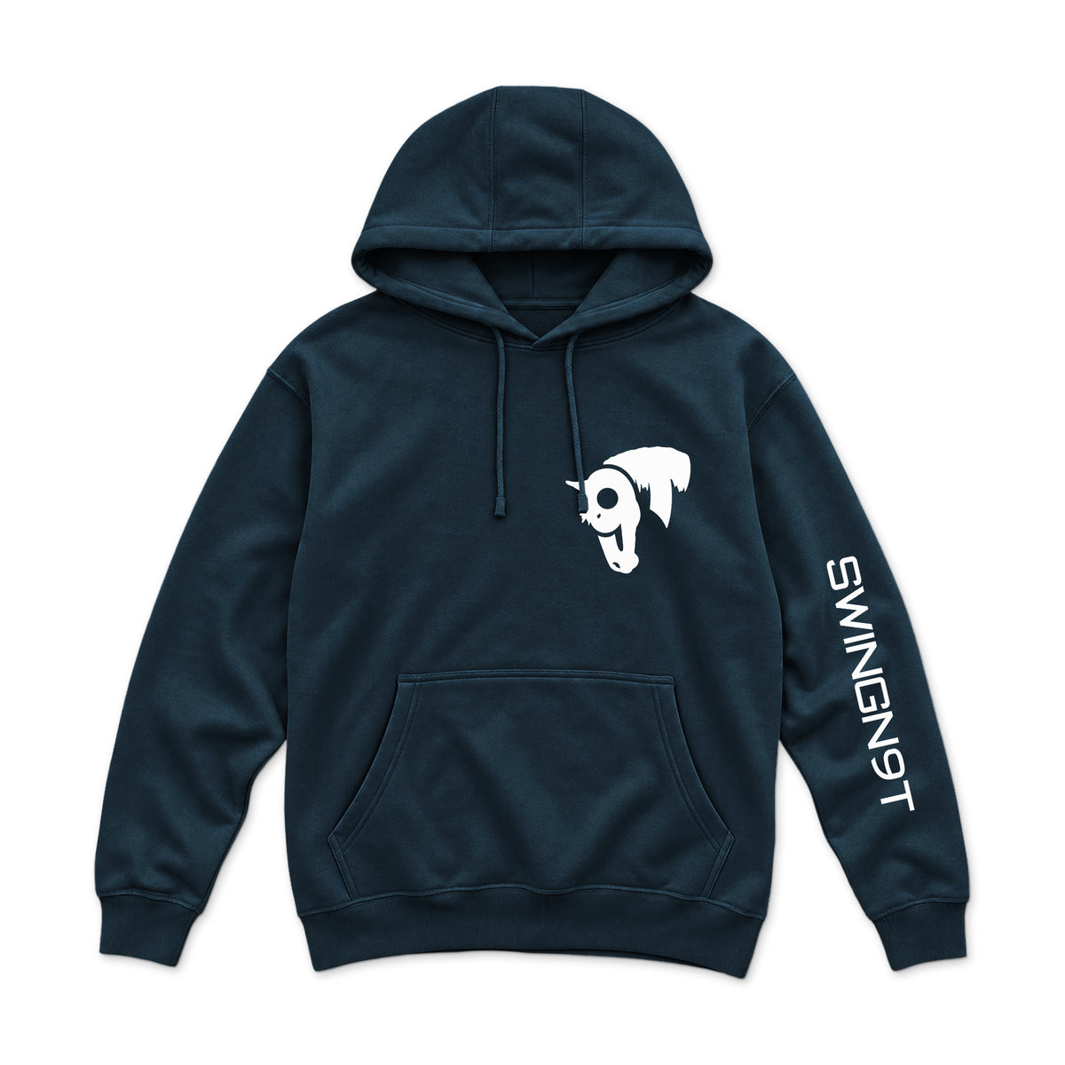 Fear No Valley Hoodie / Navy / front on white