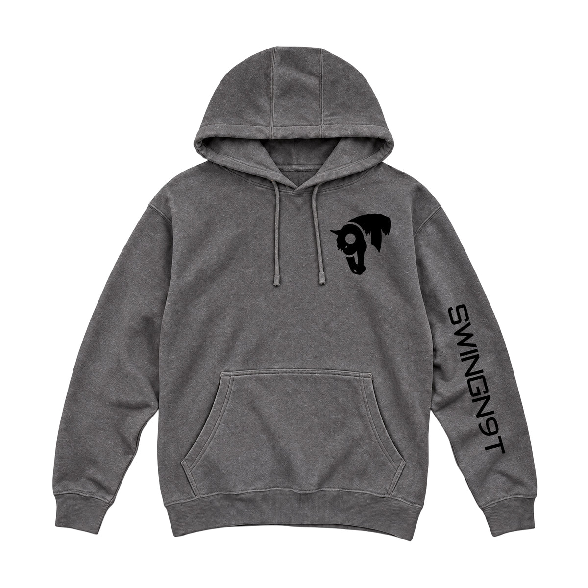 Fear No Valley Hoodie / Charcoal Heather / front on white