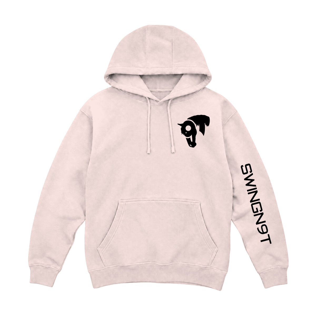 Fear No Valley Hoodie / Pale Pink / front on white