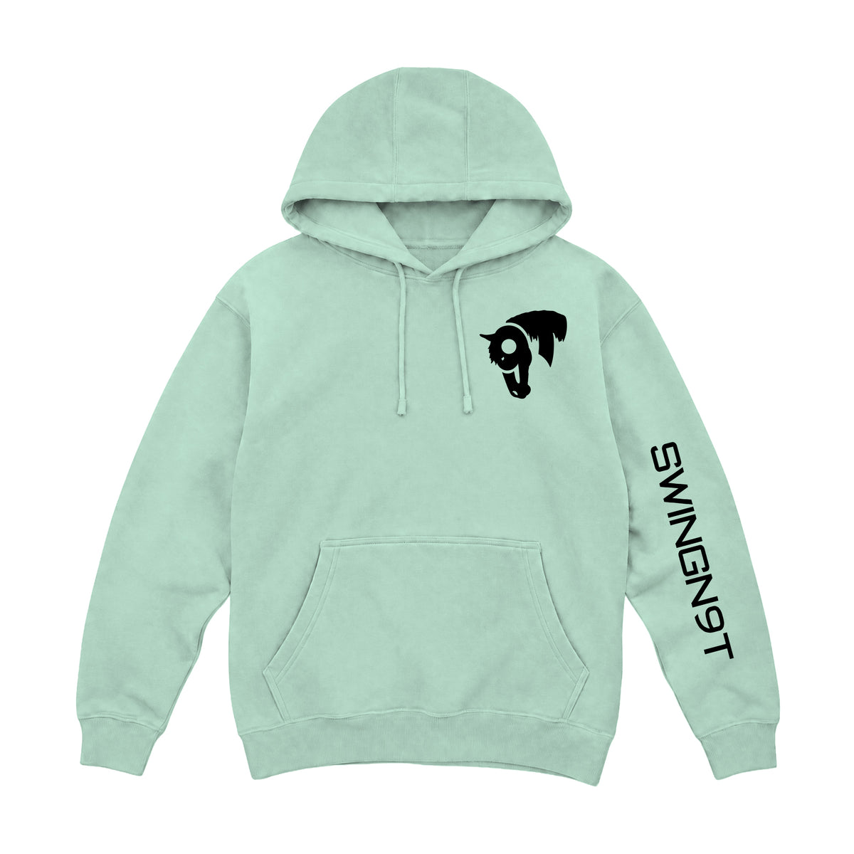 Fear No Valley Hoodie / Seafoam / front on white