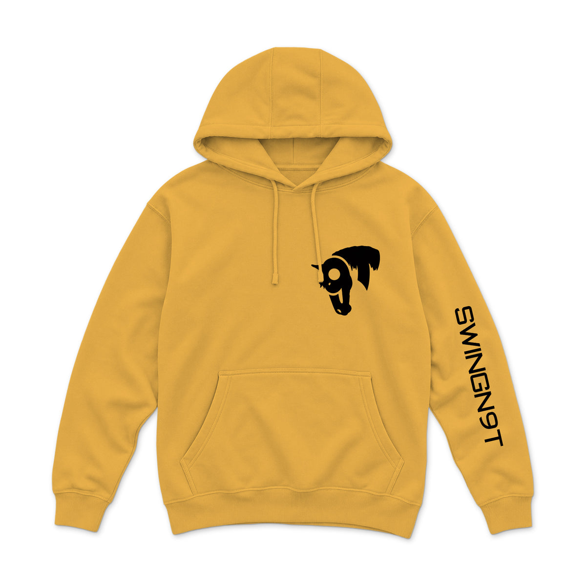 Fear No Valley Hoodie / Mustard / front on white