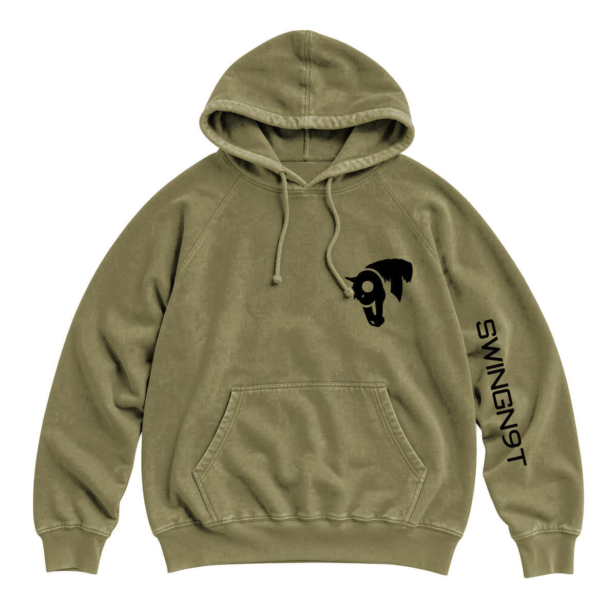 Fear No Valley Hoodie / Vintage Olive / front on white