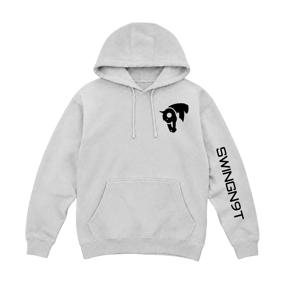 Fear No Valley Hoodie / Dove Grey / front on white