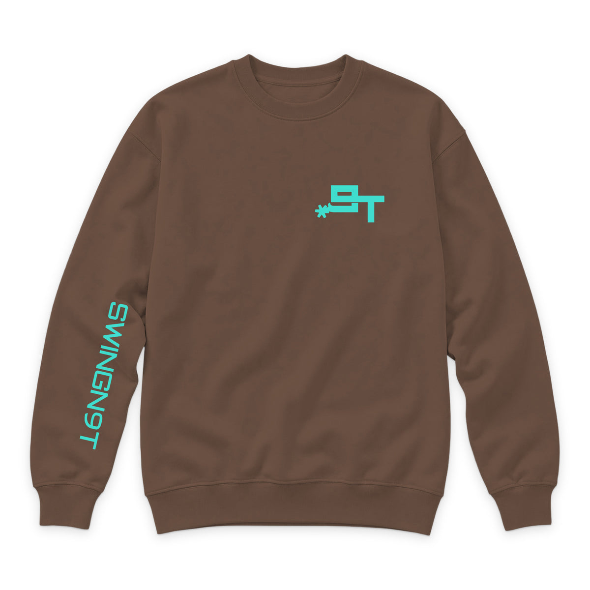SwingN9T Crewneck — Chestnut — front view on white