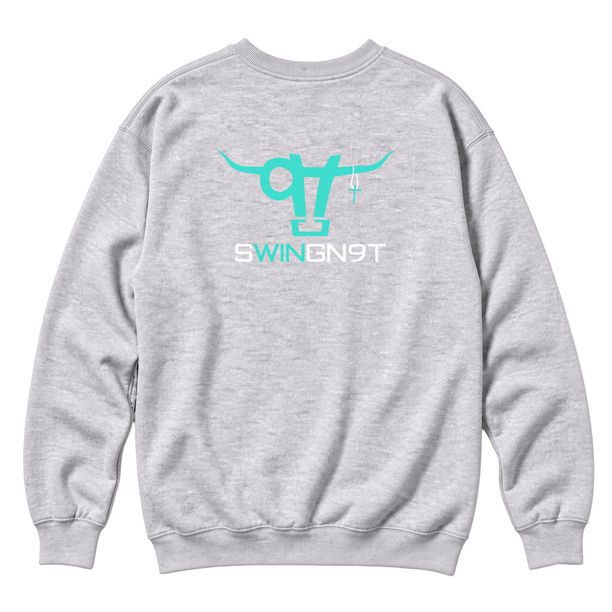 SwingN9T Crewneck / Heather Grey / back on white