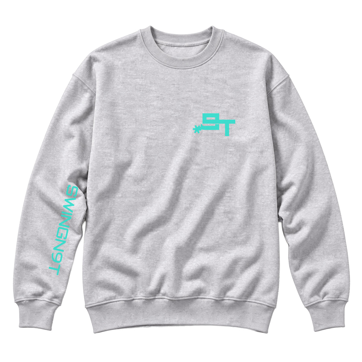 SwingN9T Crewneck / Heather Grey / front on white