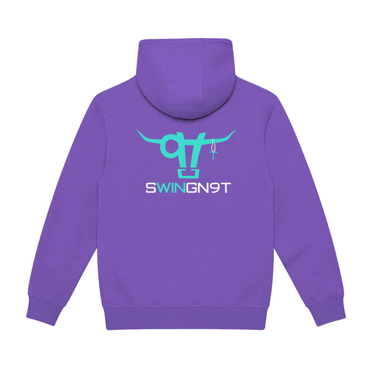 SwingN9T Hoodie / Purple / back on white