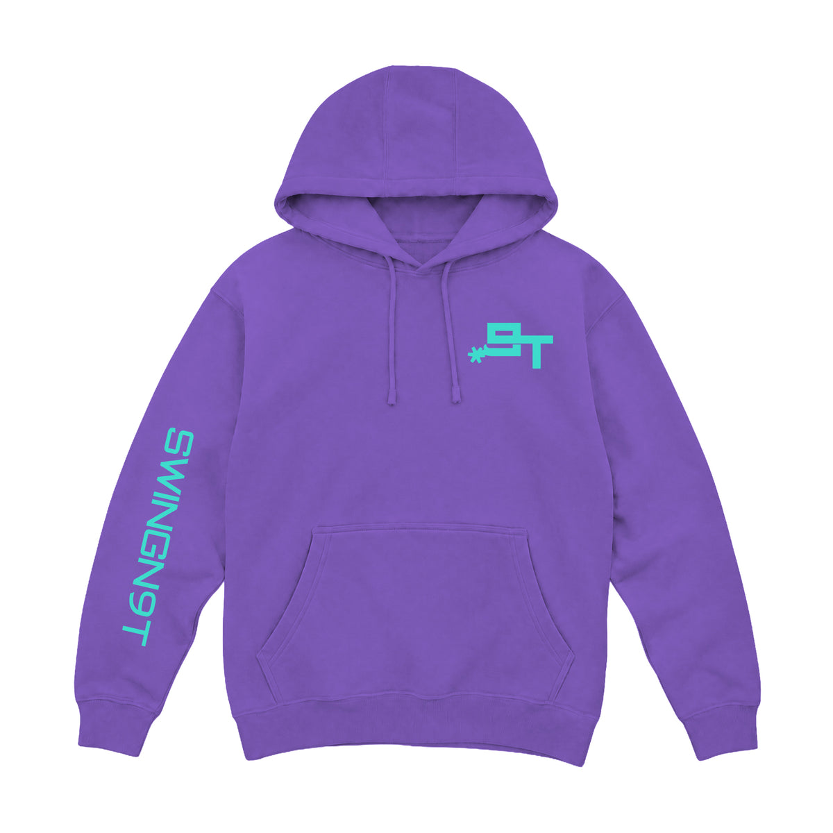 SwingN9T Hoodie / Purple / front on white