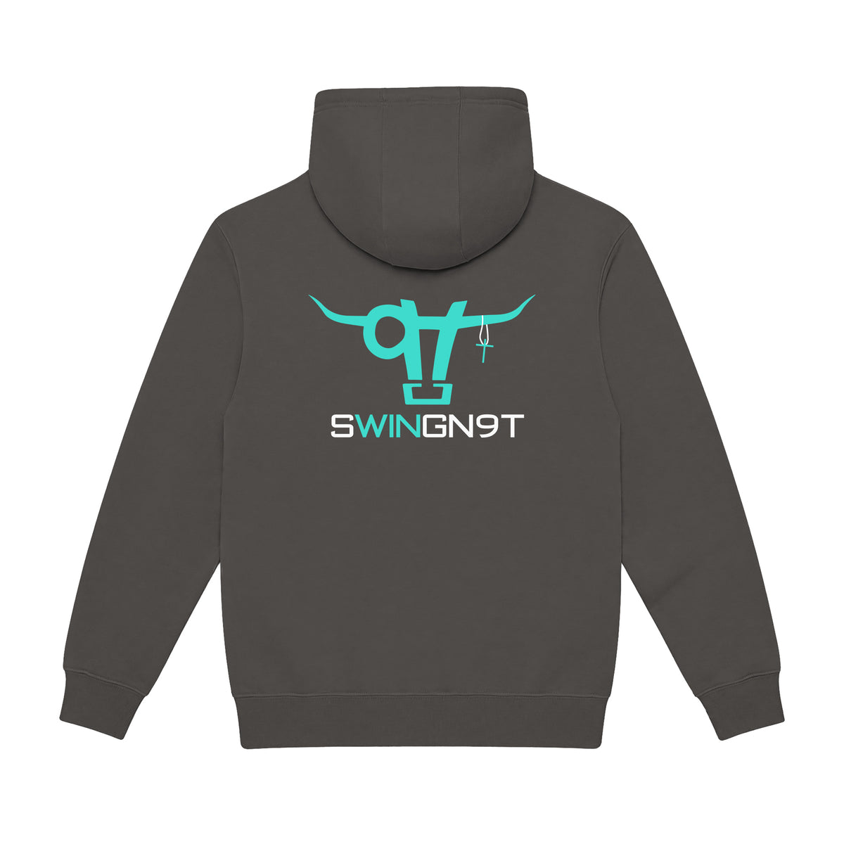 SwingN9T Hoodie / Smoke / back on white
