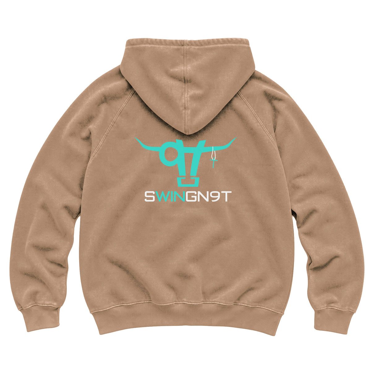SwingN9T Hoodie / Vintage Coffee / back on white