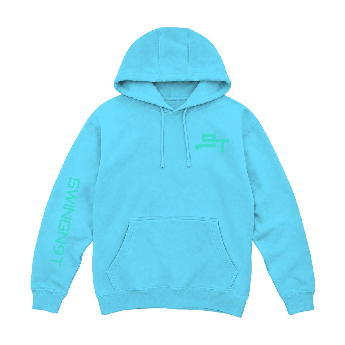 SwingN9T Hoodie / Ocean Blue / front on white