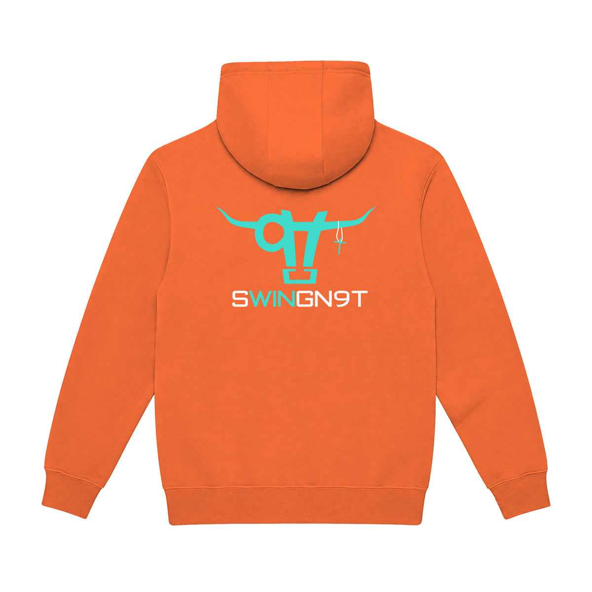 SwingN9T Hoodie / Carrot / back on white