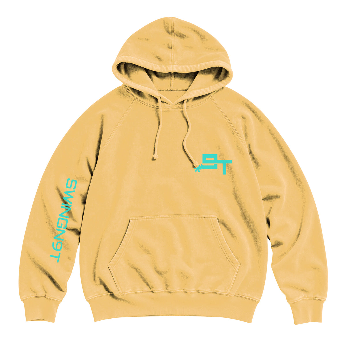 SwingN9T Hoodie / Vintage Mustard / front on white