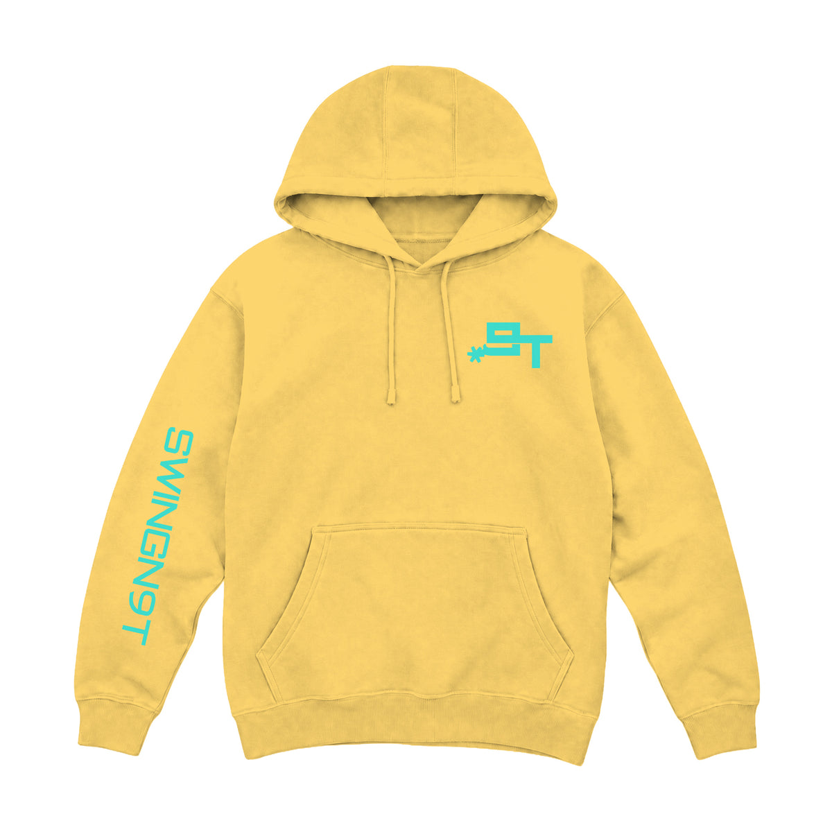 SwingN9T Hoodie / Antique Gold / front on white