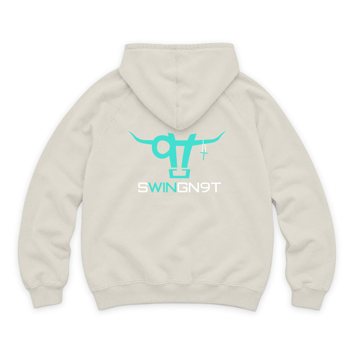 SwingN9T Hoodie / Vintage Arctic / back on white