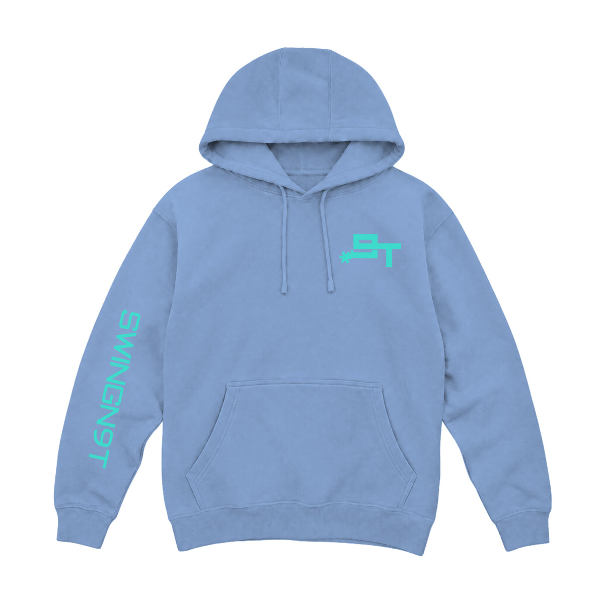 SwingN9T Hoodie / Colony Blue / front on white