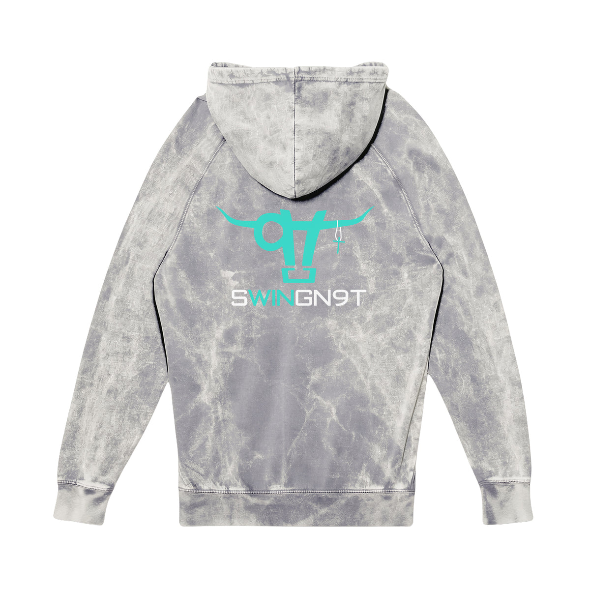 SwingN9T Hoodie / Cloud Rock / back on white