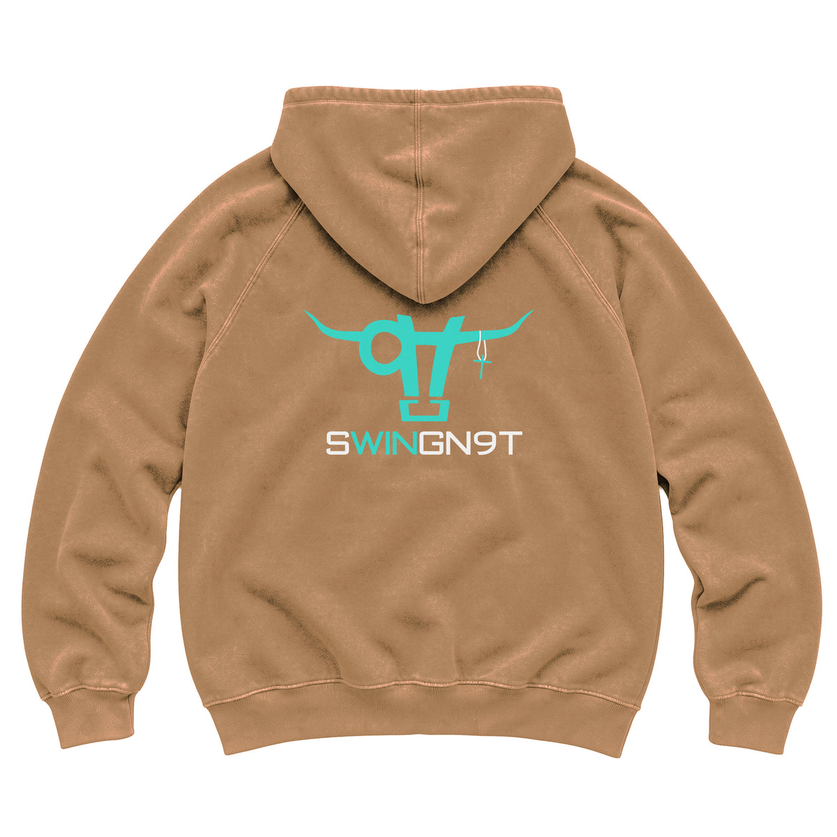 SwingN9T Hoodie / Vintage Camel / back on white