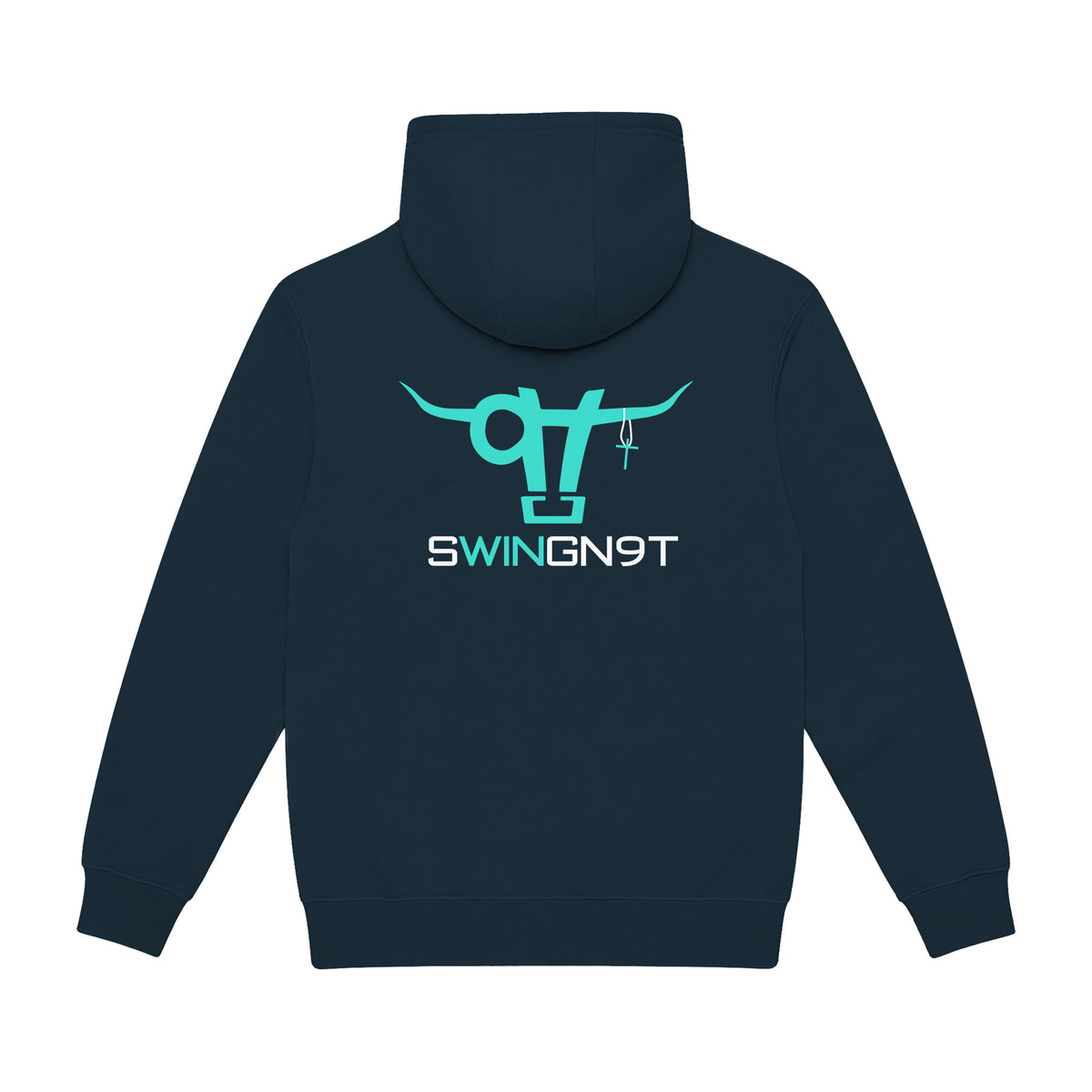 SwingN9T Hoodie / Navy / back on white