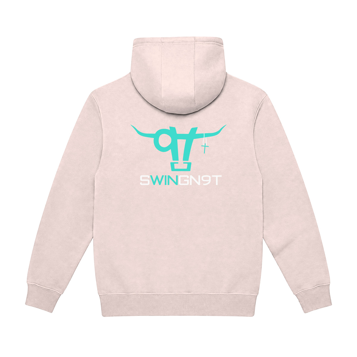SwingN9T Hoodie / Pale Pink / back on white