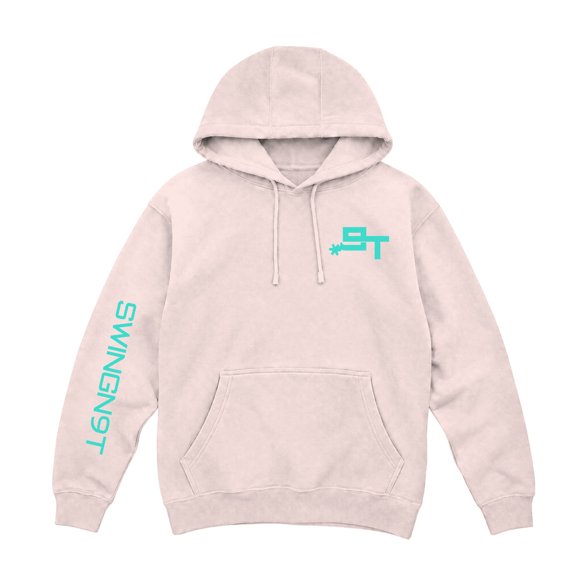 SwingN9T Hoodie / Pale Pink / front on white