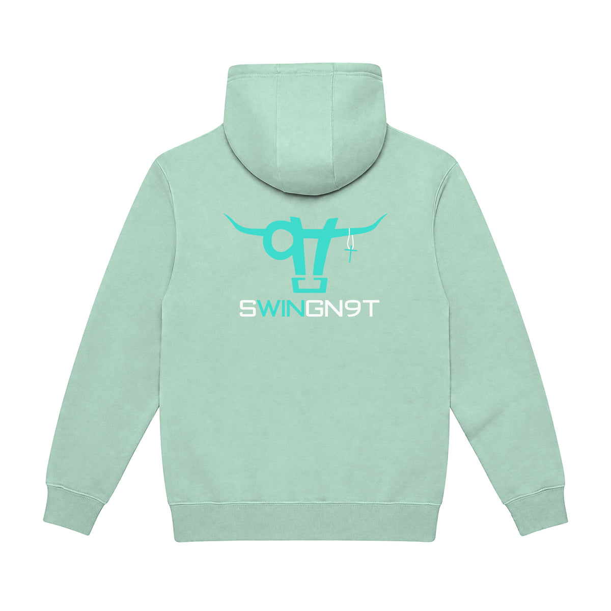 SwingN9T Hoodie / Seafoam / back on white