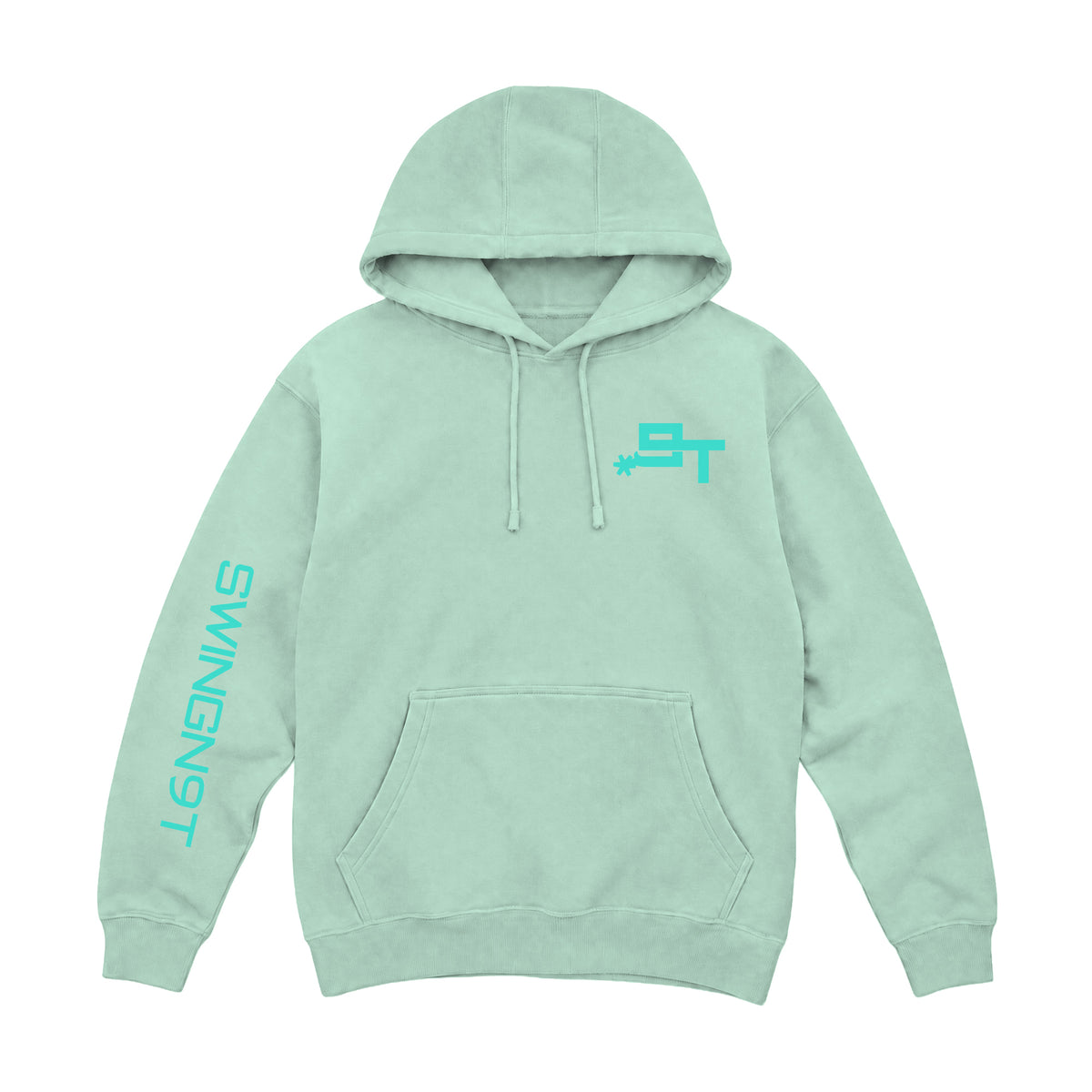 SwingN9T Hoodie / Seafoam / front on white