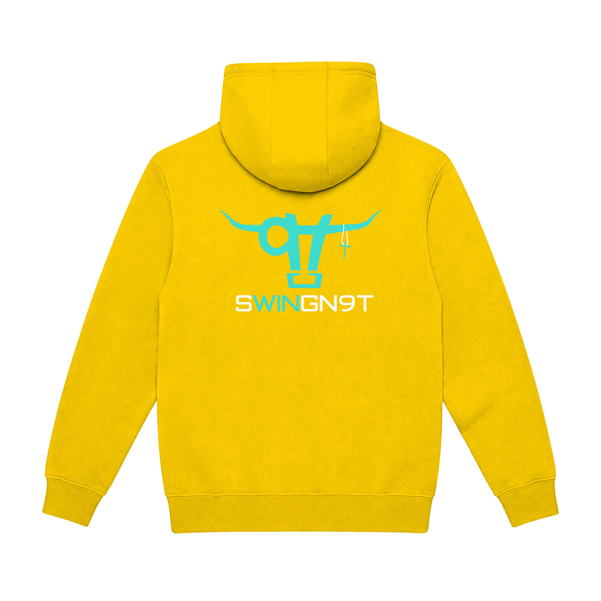 SwingN9T Hoodie / Lemon / back on white