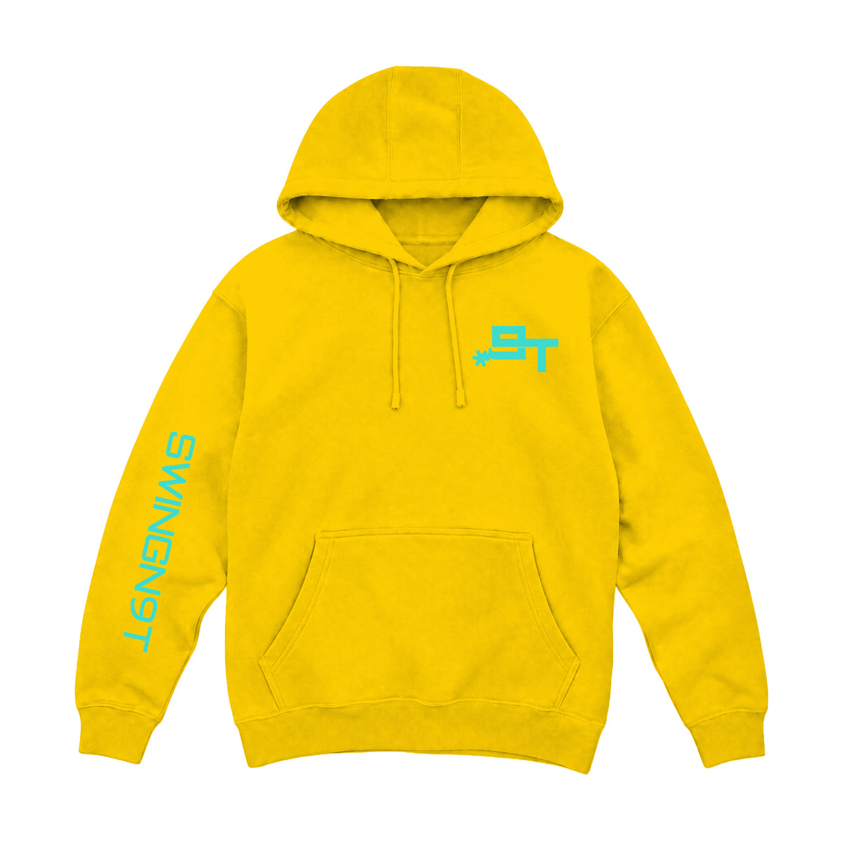 SwingN9T Hoodie / Lemon / front on white