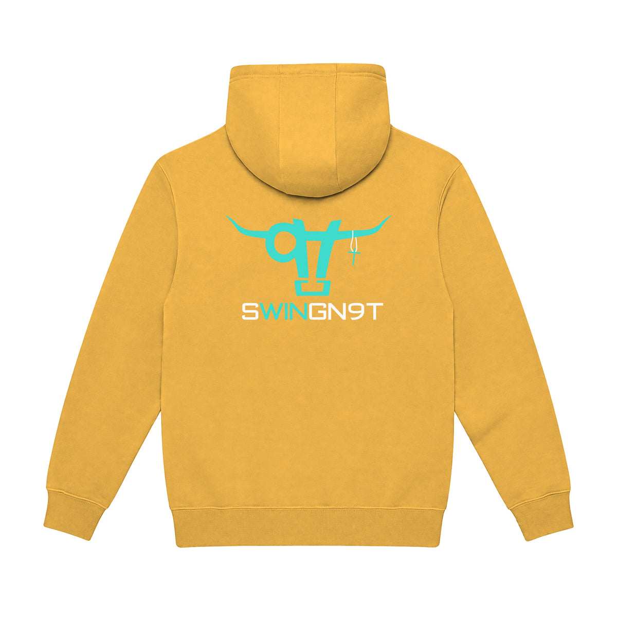 SwingN9T Hoodie / Mustard / back on white