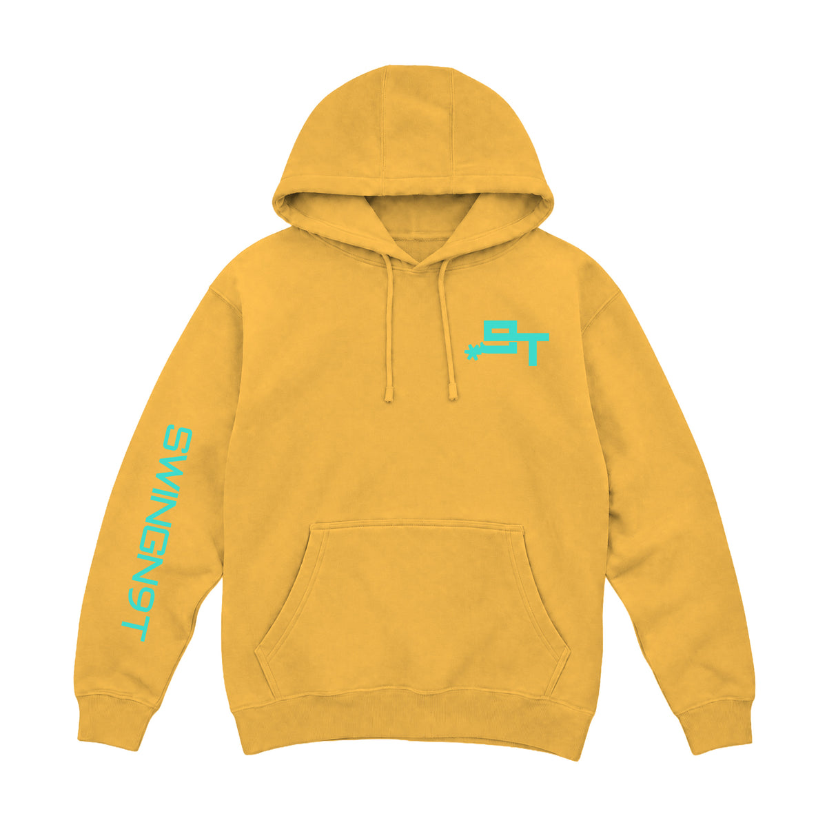 SwingN9T Hoodie / Mustard / front on white
