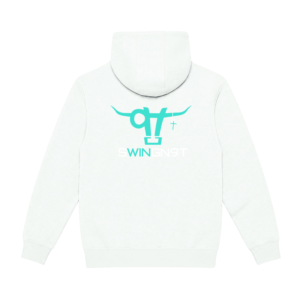 SwingN9T Hoodie / Oatmeal Heather / back on white