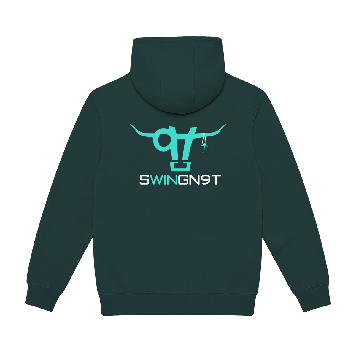 SwingN9T Hoodie / Sport Green / back on white